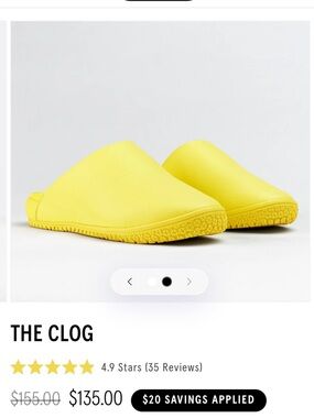 Snibbs Unisex Yellow Clog
